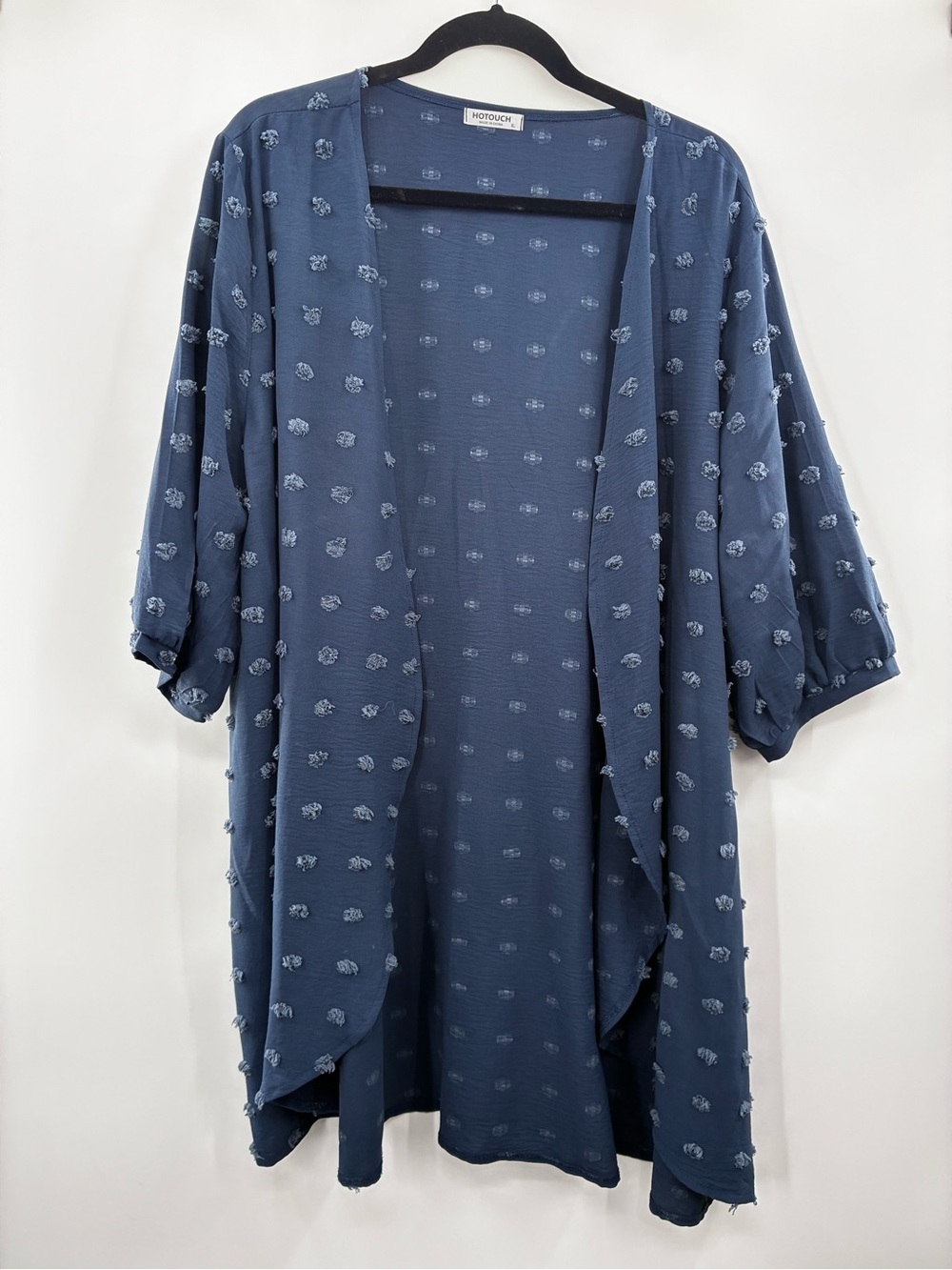 Hotouch Blue Open Light Textured Cardigan size XL